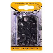 Заглушки на меб.стяжку 7мм черные (50 шт) "Element