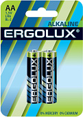  Батарейка  LR6 Alkaline (2шт) Ergolux 11747 