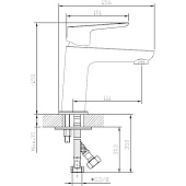  Смеситель для раковины City оружейная сталь 12310 Golden Fox 