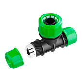 Тройник цанговый  1/2" х 1/2" х 3/4",РОСТОК  RW-X1,426370