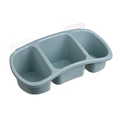 Полка настенная три отделения пластик 28x12,5x8,5 оливковый 478-290 Vetta