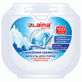 Капсулы для стирки LAIMA  АЛЬПИЙСКАЯ СВЕЖЕСТЬ концентрат GIGA PACK с кондиционером 100шт. 608878