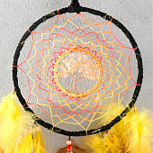  Ловец снов 2 кольца "Дерево жизни" жёлтый d=7 b и 16 см 16х63 см   9517788 