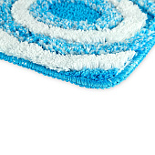  Ковер Круги микрофибра 45х75см голубой /103349 Delphinium 