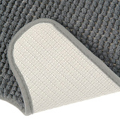 Коврик для туалета 45х45 Шенилл серый микрофибра 71421 12 Коврик для туалета 45х45 Шенилл серый микрофибра 71421 12