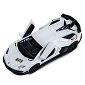 Машина металлическая ТМ Автопанорама 1:43 Lamborghini Aventador SVJ цвет: белый, JB1251558