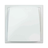  Вывод стенной с обратным клапаном 175х175 с выходом d125 белый 