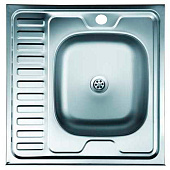  Мойка накладная 60х60см 0,4мм матовая ПРАВАЯ V-403 РМС 