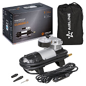 Компрессор металлический 30л/мин в прикуриватель AIRLINE CLASSIC-1 с фонарём 7АТМ, в сумке Компрессор металлический 30л/мин в прикуриватель AIRLINE CLASSIC-1 с фонарём 7АТМ, в сумке