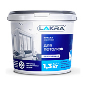 В/Д Краска для потолков Белый Лакра 1,3кг В/Д Краска для потолков Белый Лакра 1,3кг
