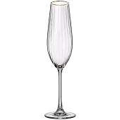  Рюмка для шампанского "COLUMBA OPTIC"; декор "Отводка золото", 260 мл (набор 2 шт) БСС0414 