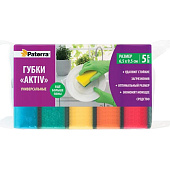 Набор губок для мытья посуды AKTIV (maxi) 65х95 мм PATERRA 5 шт. , 406-001 Набор губок для мытья посуды AKTIV (maxi) 65х95 мм PATERRA 5 шт. , 406-001