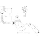 Сифон для ванны Ани с вып и перелив 1 1/2" 40/50 Е 151 Сифон для ванны Ани с вып и перелив 1 1/2" 40/50 Е 151