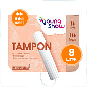 Тампоны Young Show Super 8шт. 4,9см Гросс Тампоны Young Show Super 8шт. 4,9см Гросс
