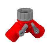 Поливочный распределитель 3/4" GRINDA GS-2,двухканальный, с внутренней резьбой, 8-426310 Поливочный распределитель 3/4" GRINDA GS-2,двухканальный, с внутренней резьбой, 8-426310