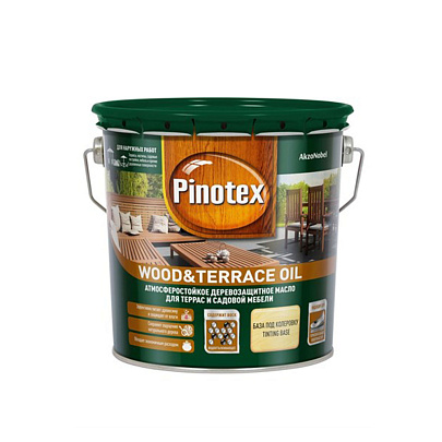  Масло Pinotex Wood&Terrace Oil Бесцветный (также база под колеровку) 2,7л 