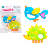 Погремушка Elefantino 15х18х3см 2шт с удобным захватом Погремушка Elefantino 15х18х3см 2шт с удобным захватом