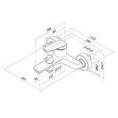  Смеситель для ванны Zodiac X хром с коротким изливом без аксессуаров ZDXSB02i02WA Iddis 
