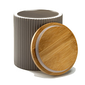 Банка для сыпучих продуктов «Дымка», 1,1 л, 12х13 см, керамическая, бежевый 5362017 Банка для сыпучих продуктов «Дымка», 1,1 л, 12х13 см, керамическая, бежевый 5362017