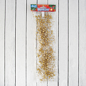  Бусы декоративные - шары разных диаметров, Паутинка, 2 м, пластик, золото 10480525 