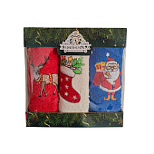 Комплект полотенец Праздничное 40х60 см вафля из 3-х пр. Комплект полотенец Праздничное 40х60 см вафля из 3-х пр.