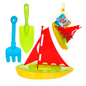 Набор для игры в песочнице "Парусник", 21х9х18 см, 3 предмета, 550-0913 Набор для игры в песочнице "Парусник", 21х9х18 см, 3 предмета, 550-0913