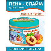 Пена-слайм для ванны детская с сюрпризом Baffy Нежный персик 300мл