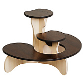 Полка для цветов Багира-2 800х550х520 венге/дуб выбеленный 3587847 Полка для цветов Багира-2 800х550х520 венге/дуб выбеленный 3587847