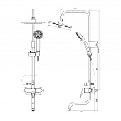 Душевая система Base со смесителем GA9006SMD011 Gross Aqua Душевая система Base со смесителем GA9006SMD011 Gross Aqua