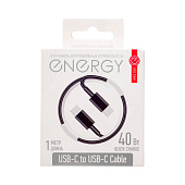 Кабель Energy ET-32 USB-С/USB-C черный 108048