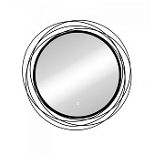Зеркало с LED подсветкой Mirel Led d750 черное Континент