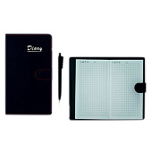 Бизнес-блокнот Alingar, 80л., с авторучкой, 9х15 см, искусственная кожа, клапан на кнопке, AL4332 Бизнес-блокнот Alingar, 80л., с авторучкой, 9х15 см, искусственная кожа, клапан на кнопке, AL4332