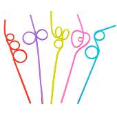  Набор трубочек для коктейля "Дикая Мексика" 5 шт. (L=26 см) 