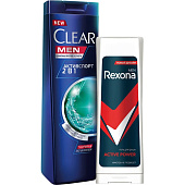  Подарочный набор Clear+Rexona men Спорт (200мл+180мл) 2023 