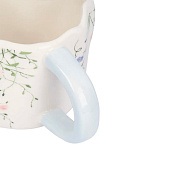 Кружка 460 мл. керамика молочно-голубая Цветы Mint flowers ANLAF-XIA-150525