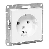  Розетка встраиваемая с заземлением, цвет белый,  EKF Эпика 
