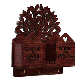 Ключница настенная с полкой Счастье быть дома, 3956896 Ключница настенная с полкой Счастье быть дома, 3956896