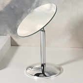 Зеркало настольное QF, круглое, d 13,5 см, пластик, цвет серебро, 259007 Зеркало настольное QF, круглое, d 13,5 см, пластик, цвет серебро, 259007