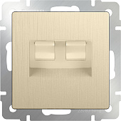 Розетка RJ-11+RJ-45 шампань риф./Werkel (WL10-RJ11-45 ) Розетка RJ-11+RJ-45 шампань риф./Werkel (WL10-RJ11-45 )