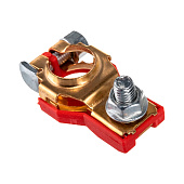  Клеммы АКБ медь (+/-) Европа SKYWAY 015 болт защитные колпачки комп.2 шт 