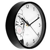  Часы настенные, d-20 см, интерьерные, "Девушка", бесшумные 10059327 
