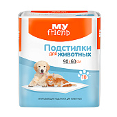 Пеленки-Подстилки Bella для животных впитывающие My Friend 60х90см Пеленки-Подстилки Bella для животных впитывающие My Friend 60х90см