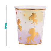  Набор бумажных стаканов 6 шт. "Magic Unicorn", (9 см) 