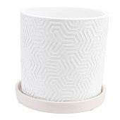 Горшок Тринити №2. 1,8л, белый цилиндр Горшок Тринити №2. 1,8л, белый цилиндр