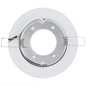  Светильник точечный встраиваемый под лампу GX53 13Вт 16WH круг белый/черный (d120х22 /монтажн d90) /Smartbuy 