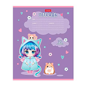 Тетрадь 12л Девочки аниме, клетка, скругленные углы, 12Т5В1 Тетрадь 12л Девочки аниме, клетка, скругленные углы, 12Т5В1