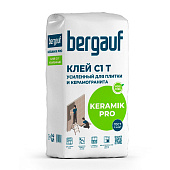  Клей для плитки, керамогранита Keramik Pro C1T 25кг /Bergauf 