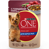 Влажный корм для собак ONE MINI с говядиной, картофелем, горохом 85г Влажный корм для собак ONE MINI с говядиной, картофелем, горохом 85г