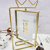  Фоторамка «Crown», gold, металл (10х15 см) 