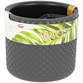 Кашпо Фасет 8л автополив графитовое М3238 Кашпо Фасет 8л автополив графитовое М3238